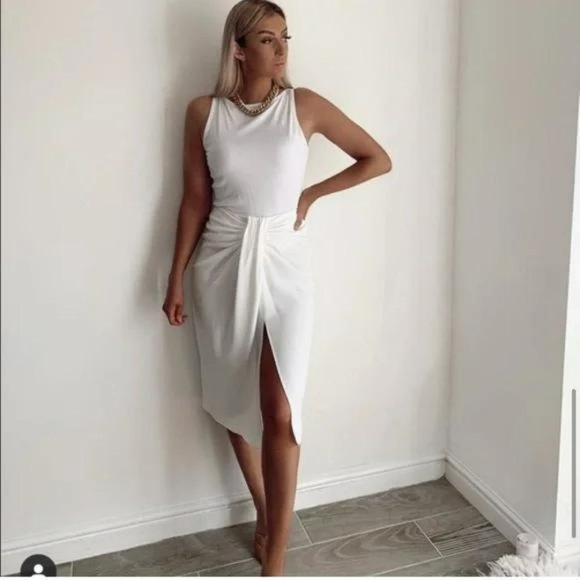 ZARA WHITE PAREO SKIRT - Picture 7 of 13